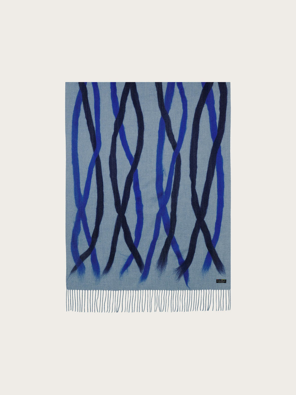 Cashmink-Stola mit farbigem Pinselstrich-Design