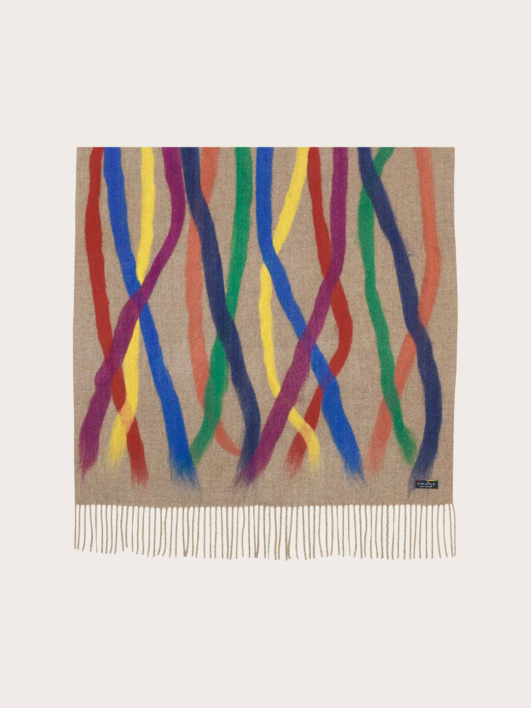 Cashmink-Stola mit farbigem Pinselstrich-Design