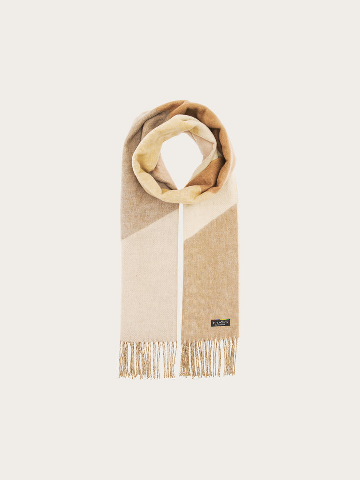 Cashmink-Schal mit geometrischem Colour Block Design