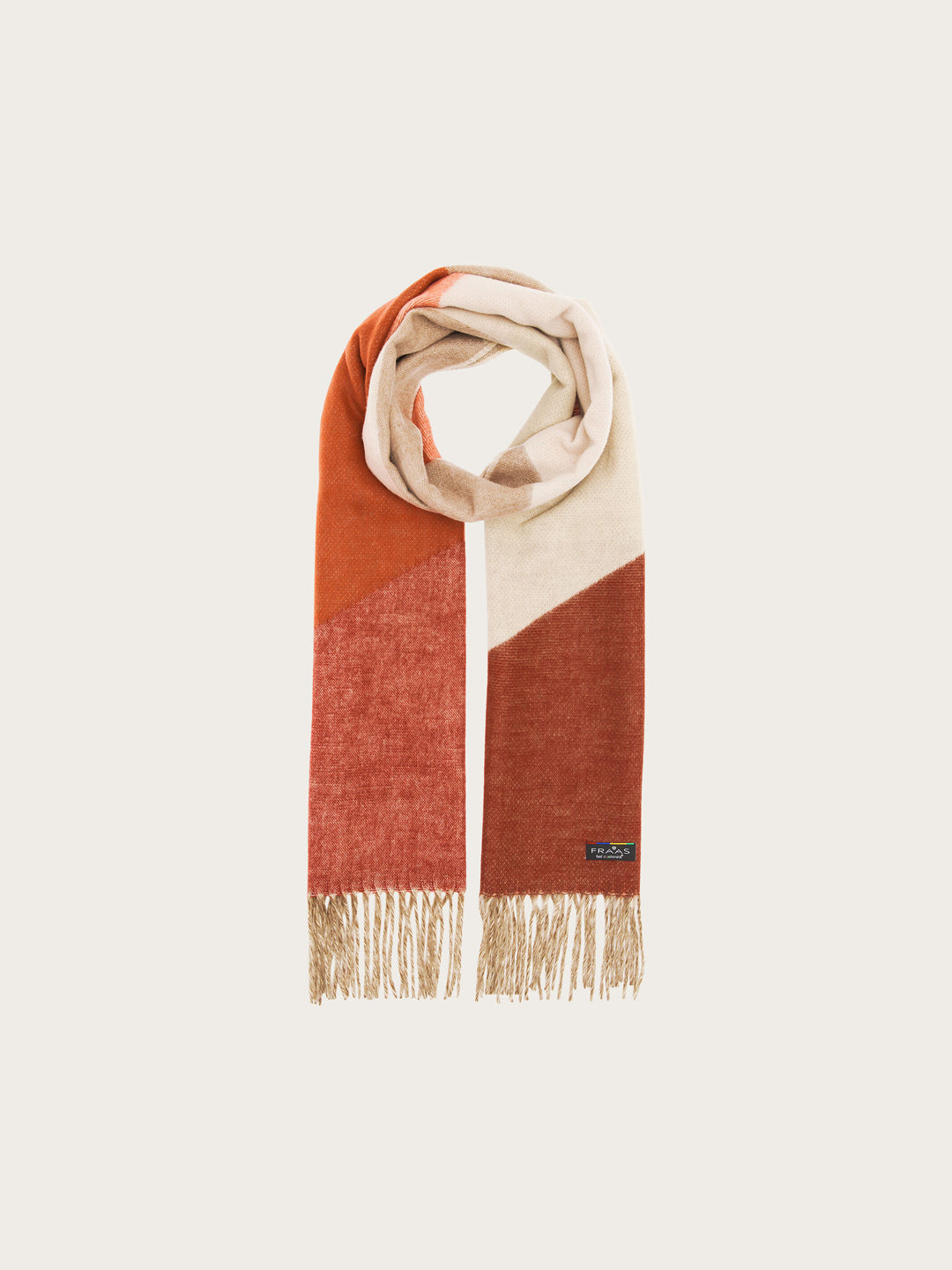 Cashmink-Schal mit geometrischem Colour Block Design