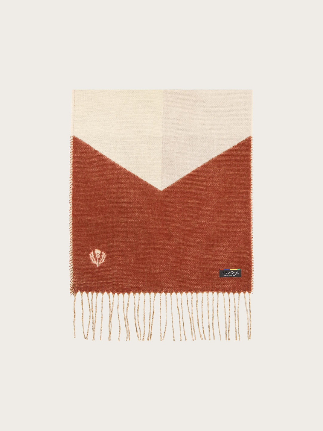 Cashmink-Schal mit geometrischem Colour Block Design