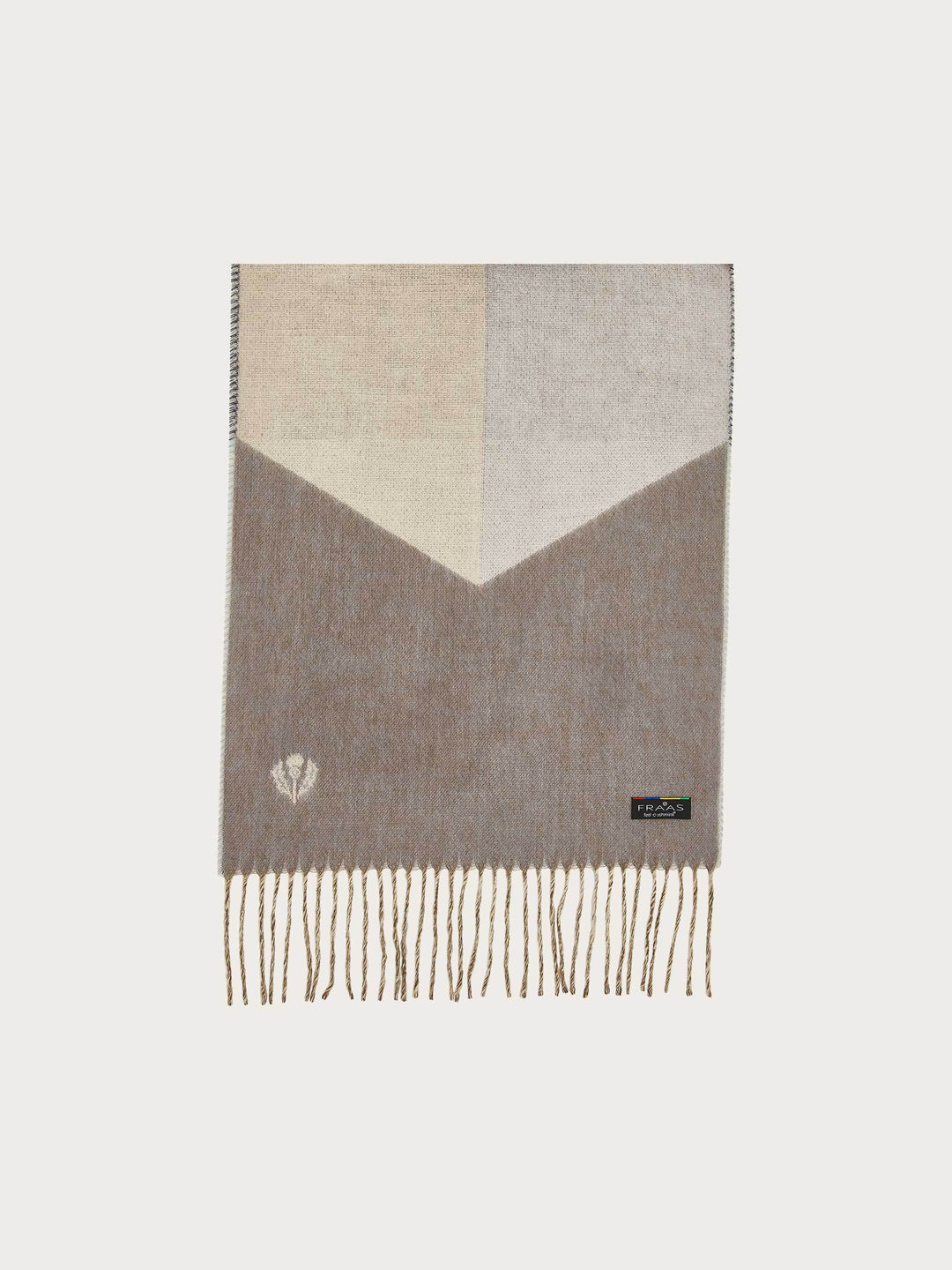 Cashmink-Schal mit geometrischem Colour Block Design
