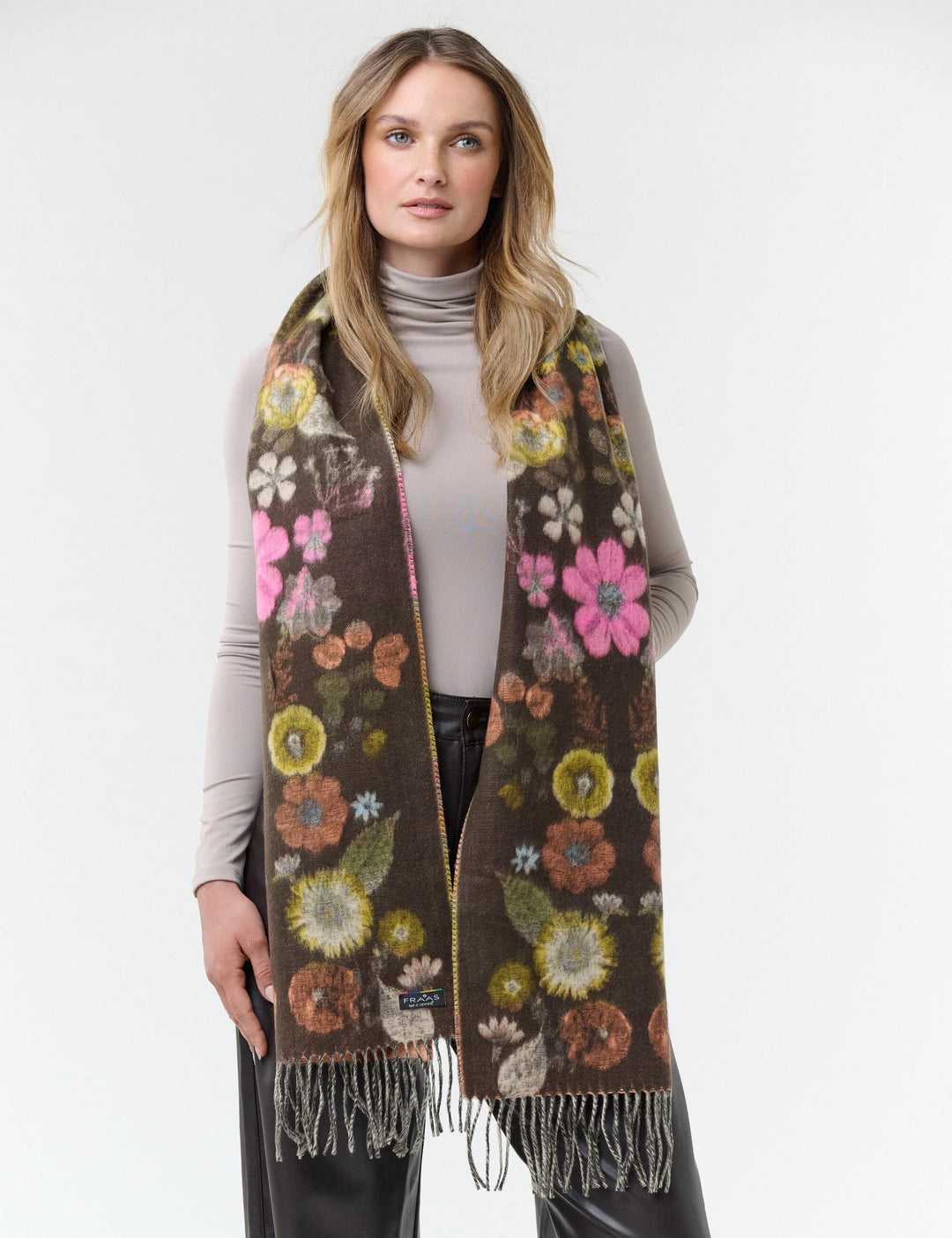 Cashmink-Schal mit floralem Muster - Made in Germany