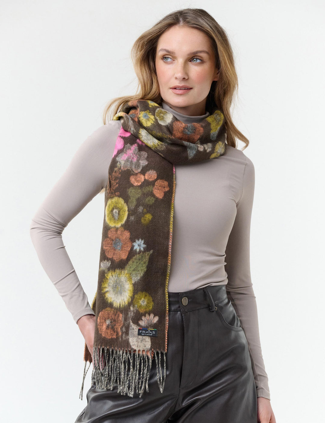Cashmink-Schal mit floralem Muster - Made in Germany