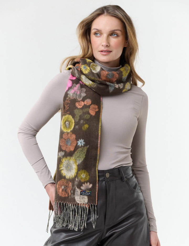 Cashmink-Schal mit floralem Muster - Made in Germany