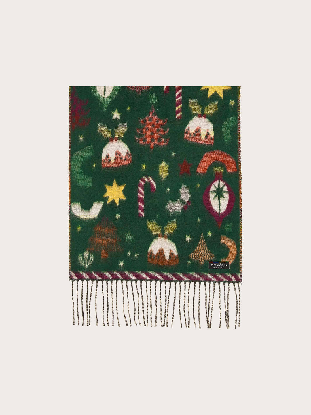 Cashmink-Schal mit weihnachtlichen Motiven