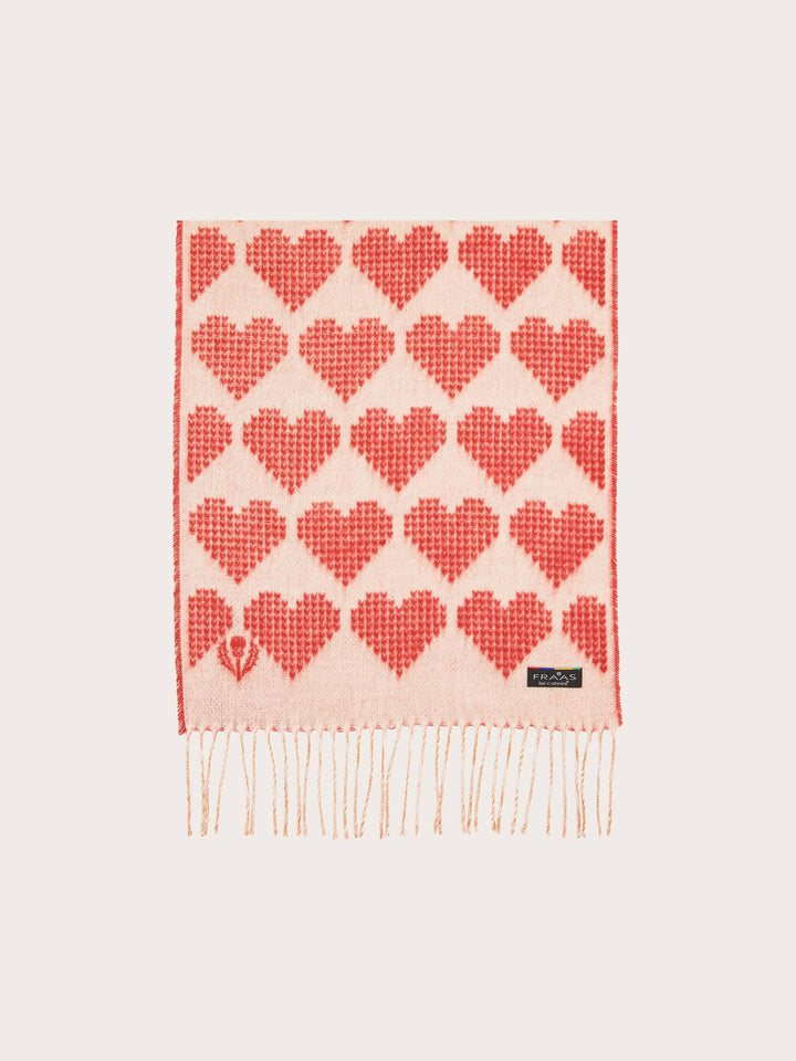 Cashmink-Schal mit Herz-Design
