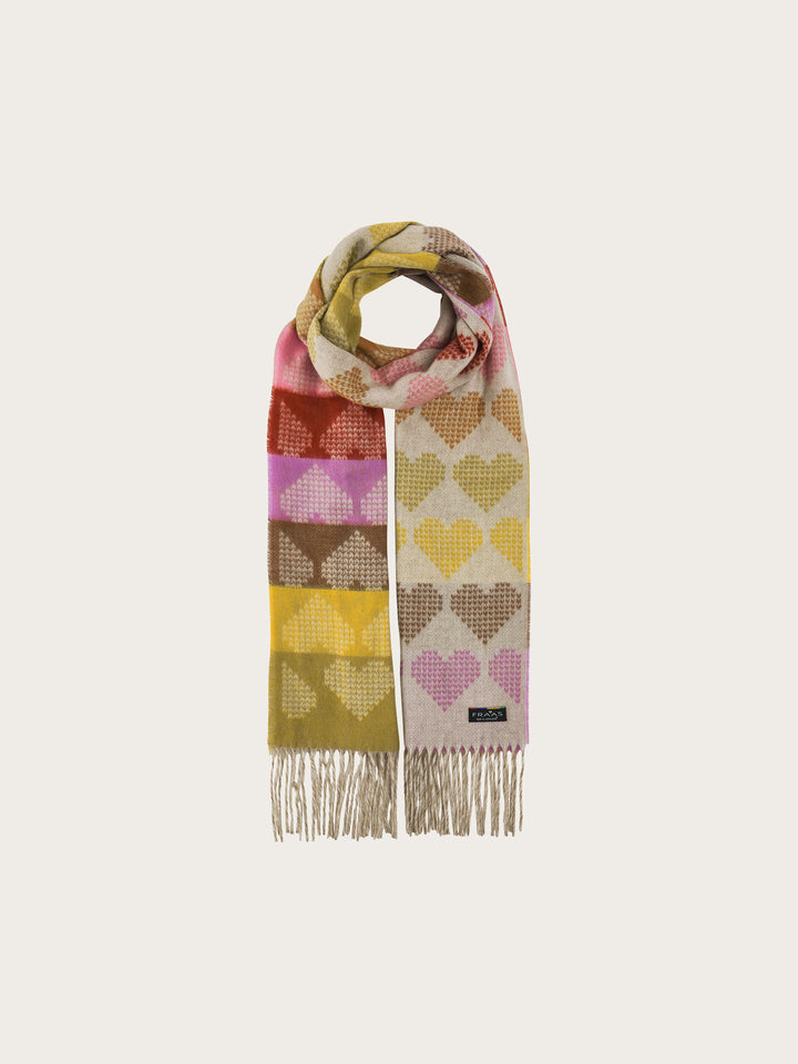 Cashmink-Schal mit Herz-Design