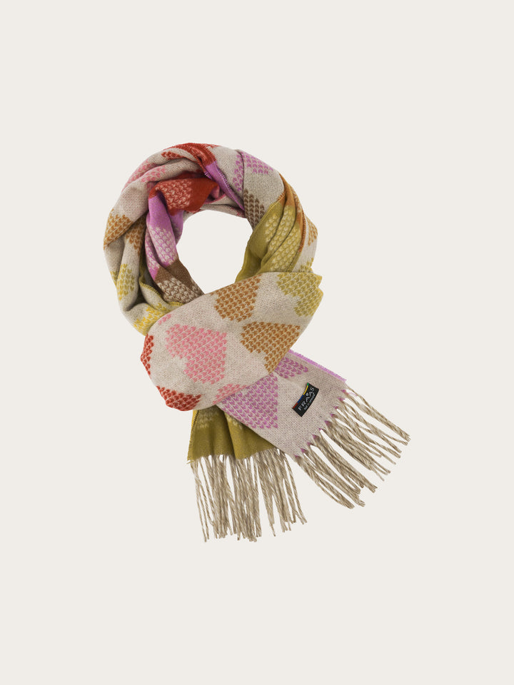 Cashmink-Schal mit Herz-Design