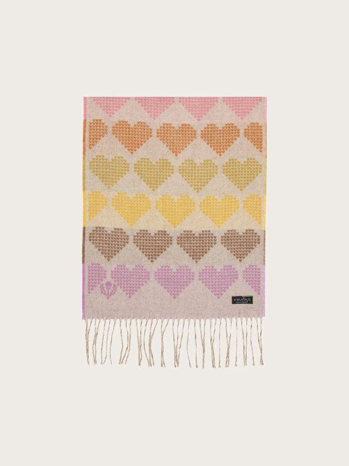 Cashmink-Schal mit Herz-Design