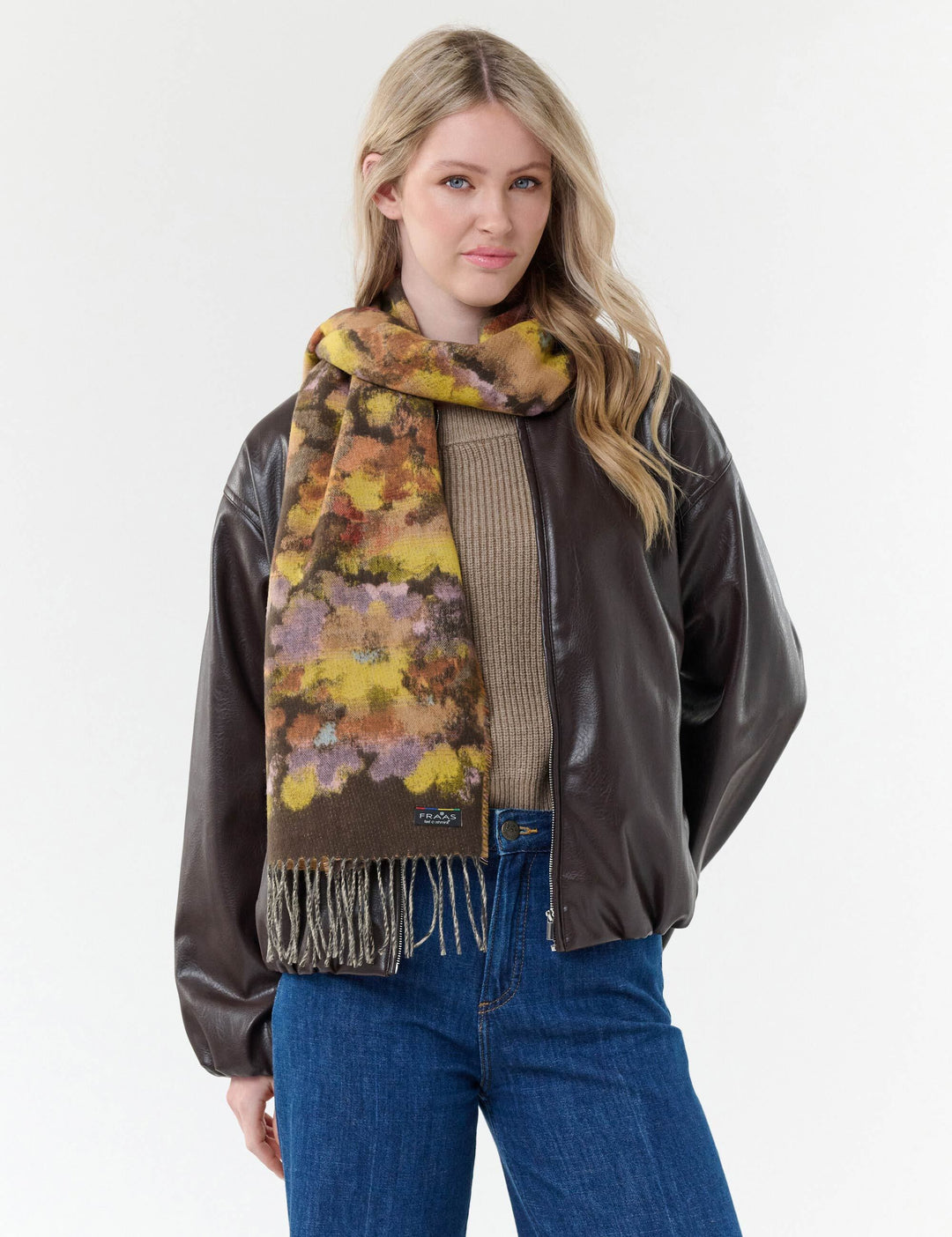 Cashmink-Schal mit buntem Blumen-Design