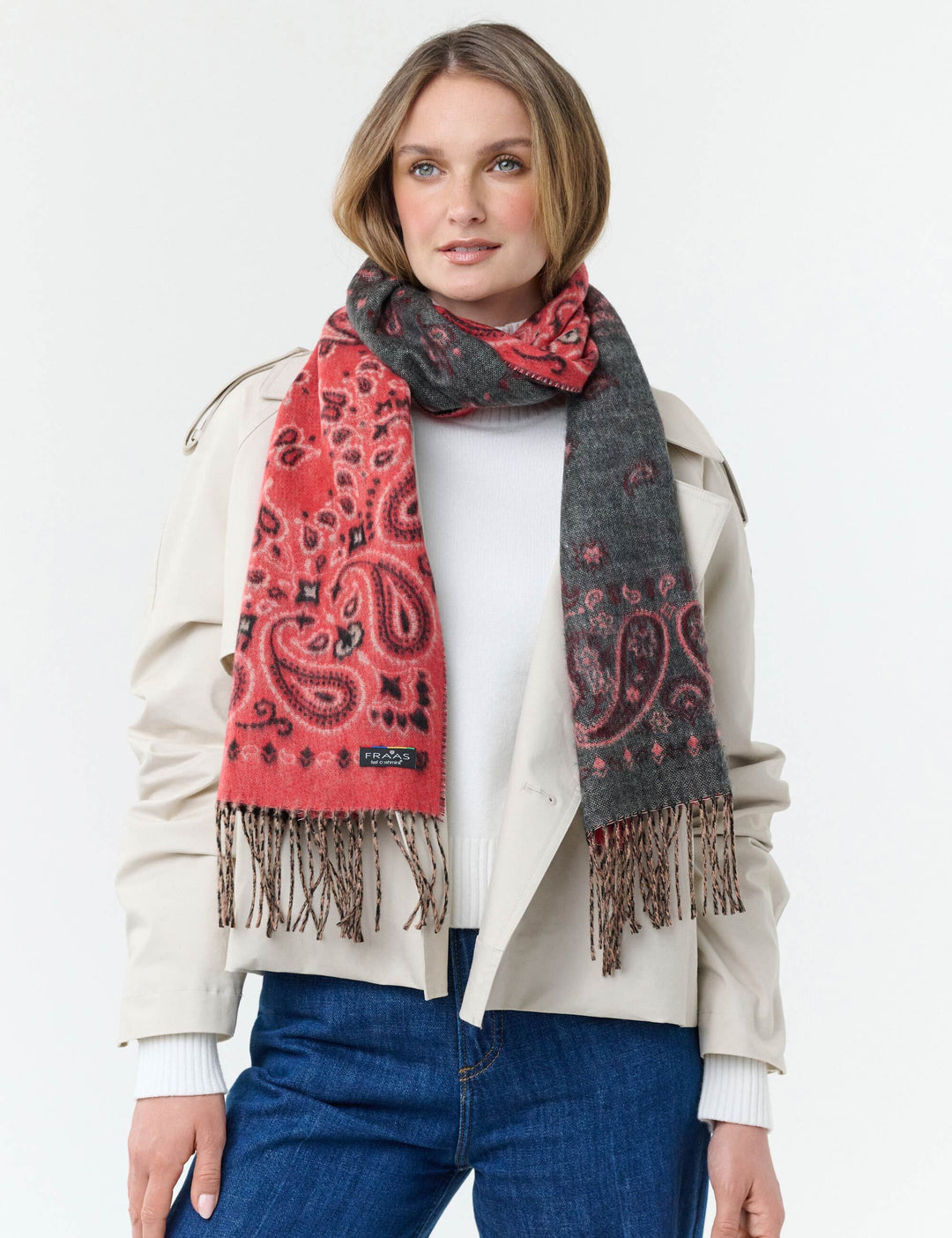 Doubleface Cashmink-Schal mit Paisley-Design