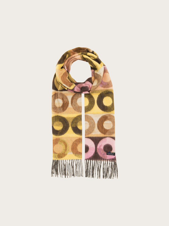 Cashmink-Schal mit geometrischem Kreis-Design