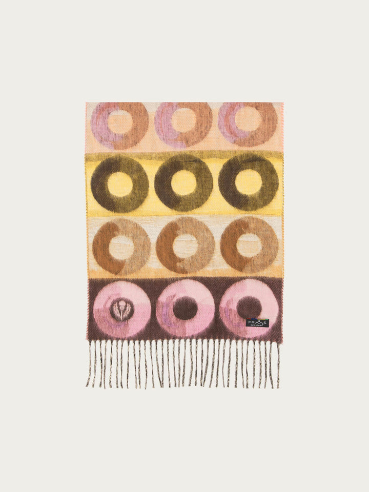 Cashmink-Schal mit geometrischem Kreis-Design