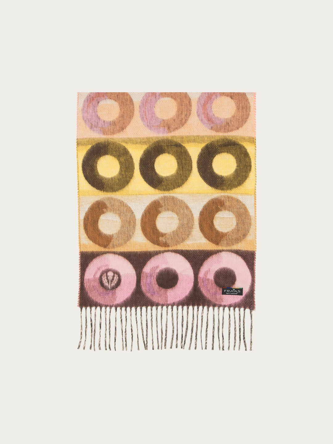 Cashmink-Schal mit geometrischem Kreis-Design