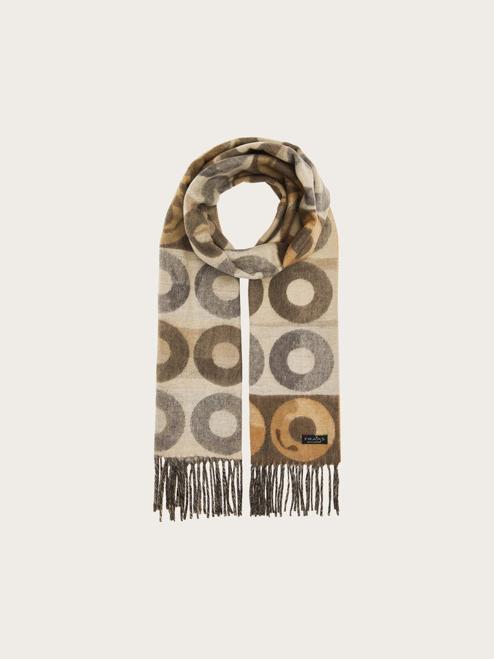 Cashmink-Schal mit geometrischem Kreis-Design