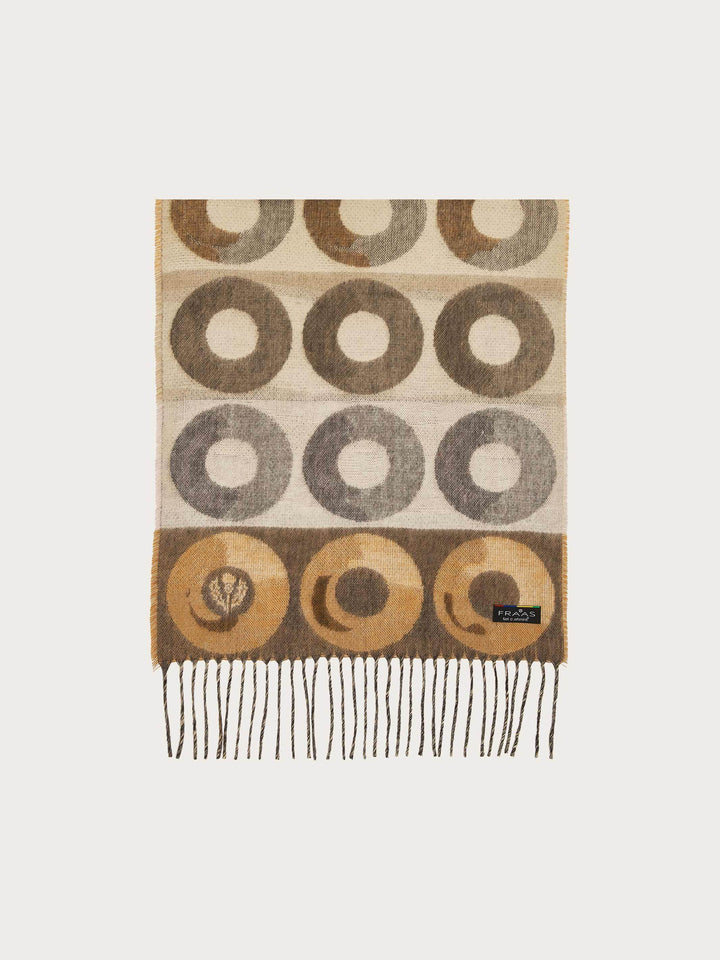 Cashmink-Schal mit geometrischem Kreis-Design