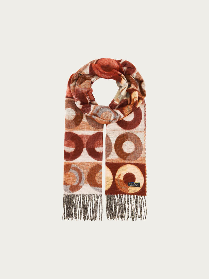 Cashmink-Schal mit geometrischem Kreis-Design
