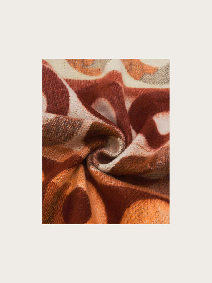 Cashmink-Schal mit geometrischem Kreis-Design