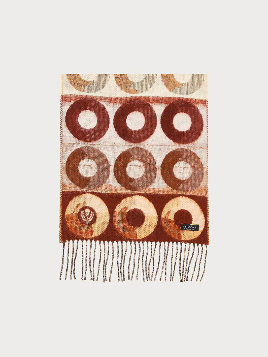 Cashmink-Schal mit geometrischem Kreis-Design