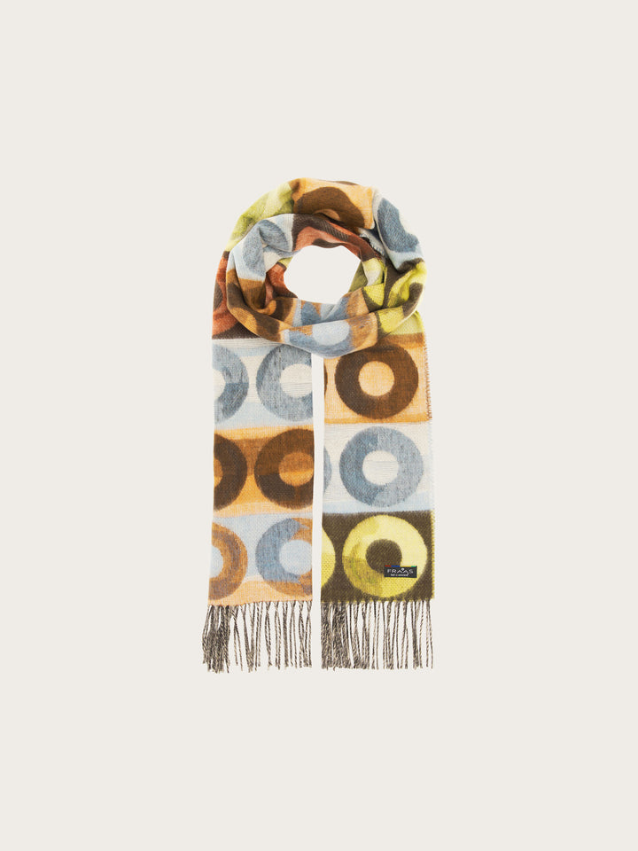Cashmink-Schal mit geometrischem Kreis-Design