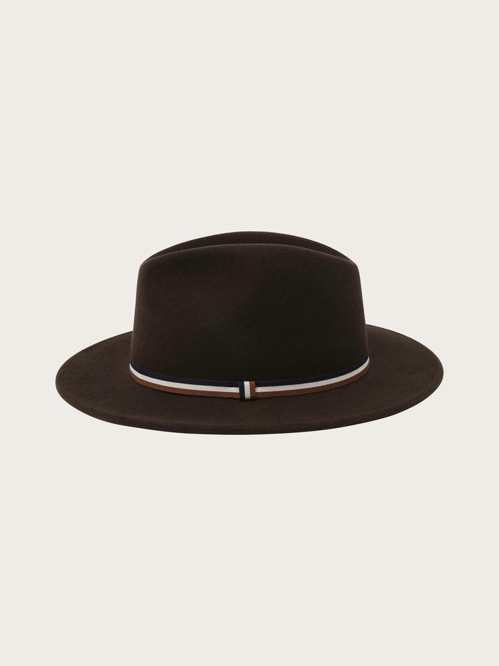 Wasserabweisender Fedora Hut mit bugatti-Flag und Filz-Optik