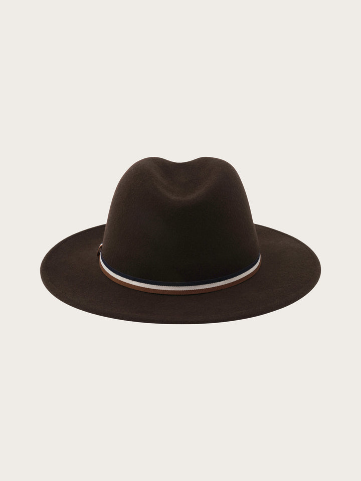 Wasserabweisender Fedora Hut mit bugatti-Flag und Filz-Optik