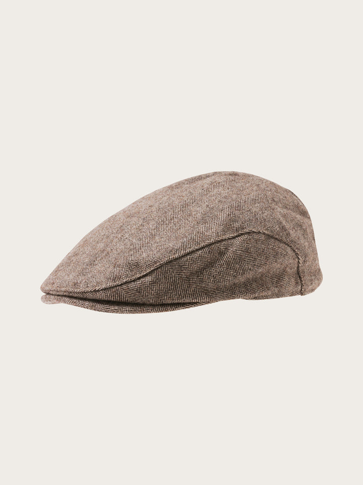 bugatti Flatcap mit Fischgrät-Design mit Wollanteil