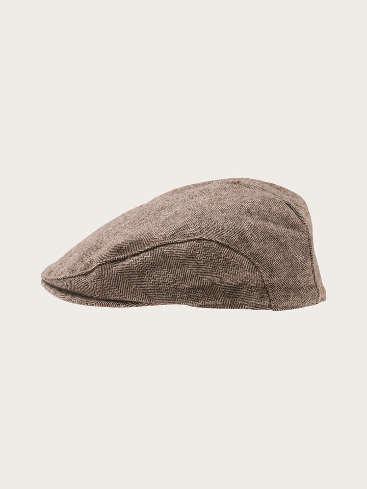 bugatti Flatcap mit Fischgrät-Design mit Wollanteil