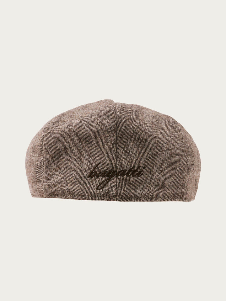 bugatti Flatcap mit Fischgrät-Design mit Wollanteil