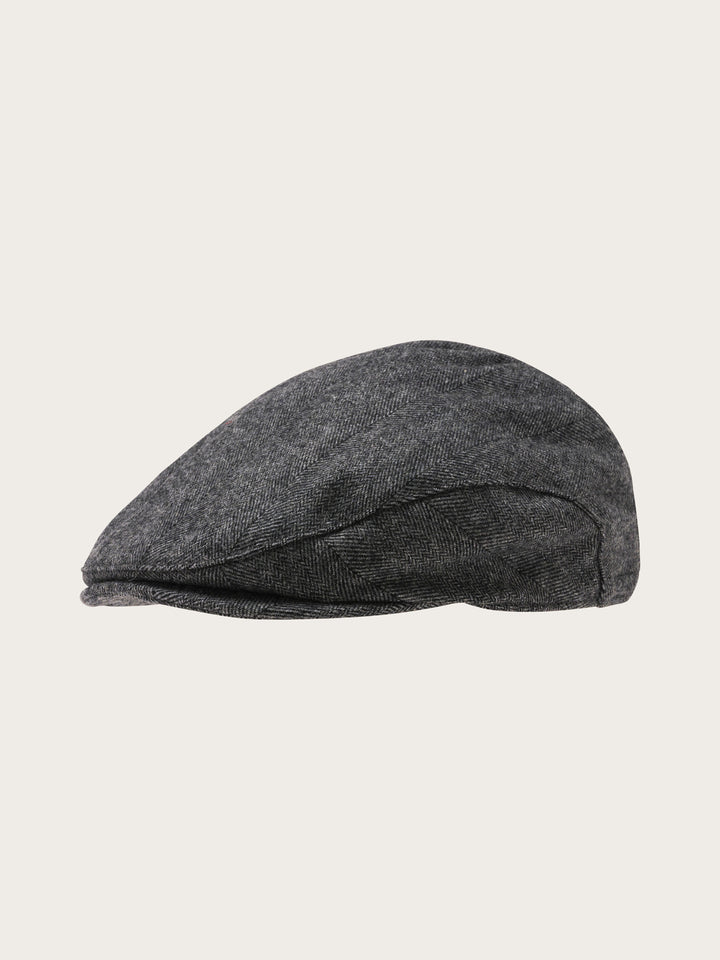 bugatti Flatcap mit Fischgrät-Design mit Wollanteil