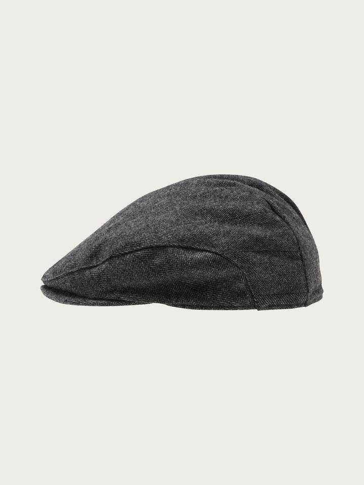 bugatti Flatcap mit Fischgrät-Design mit Wollanteil