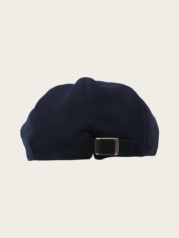 Winddichte bugatti Flatcap mit Color Block Design und Ohrenklappen