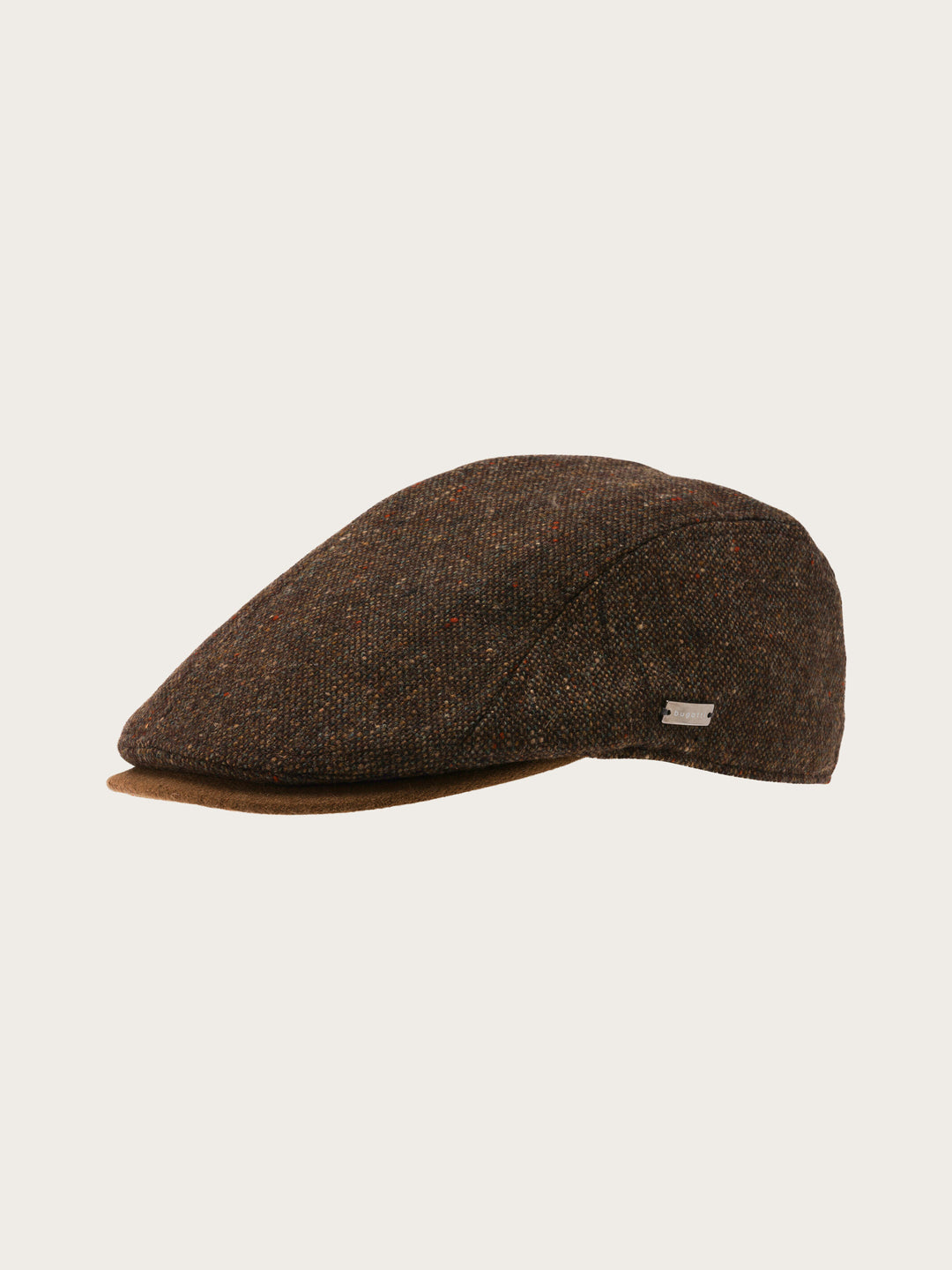 Winddichte bugatti Tweed-Flatcap mit Ohrenklappen