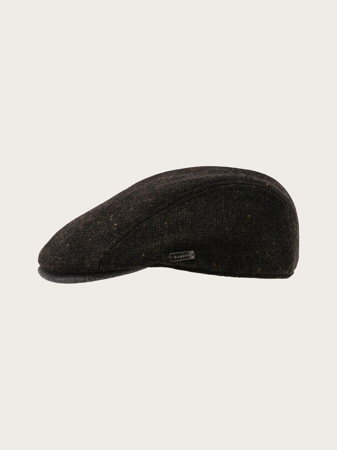 Winddichte bugatti Tweed-Flatcap mit Ohrenklappen