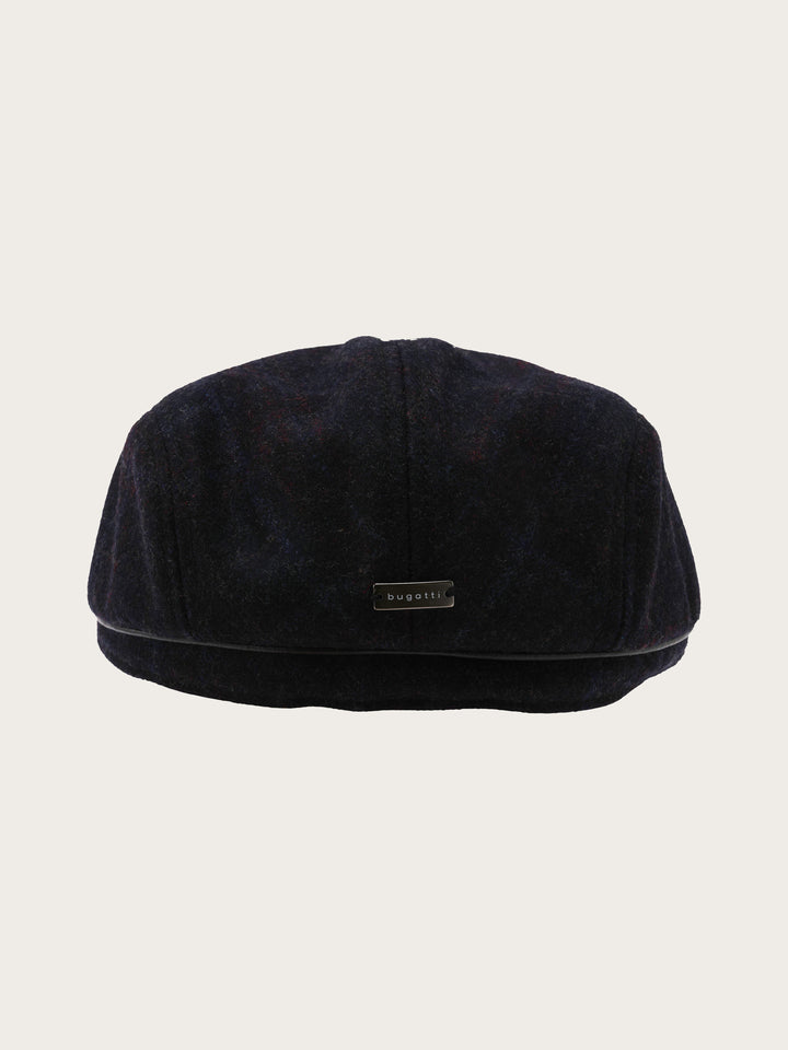 Winddichte bugatti Flatcap mit Karo-Design und Ohrenklappen