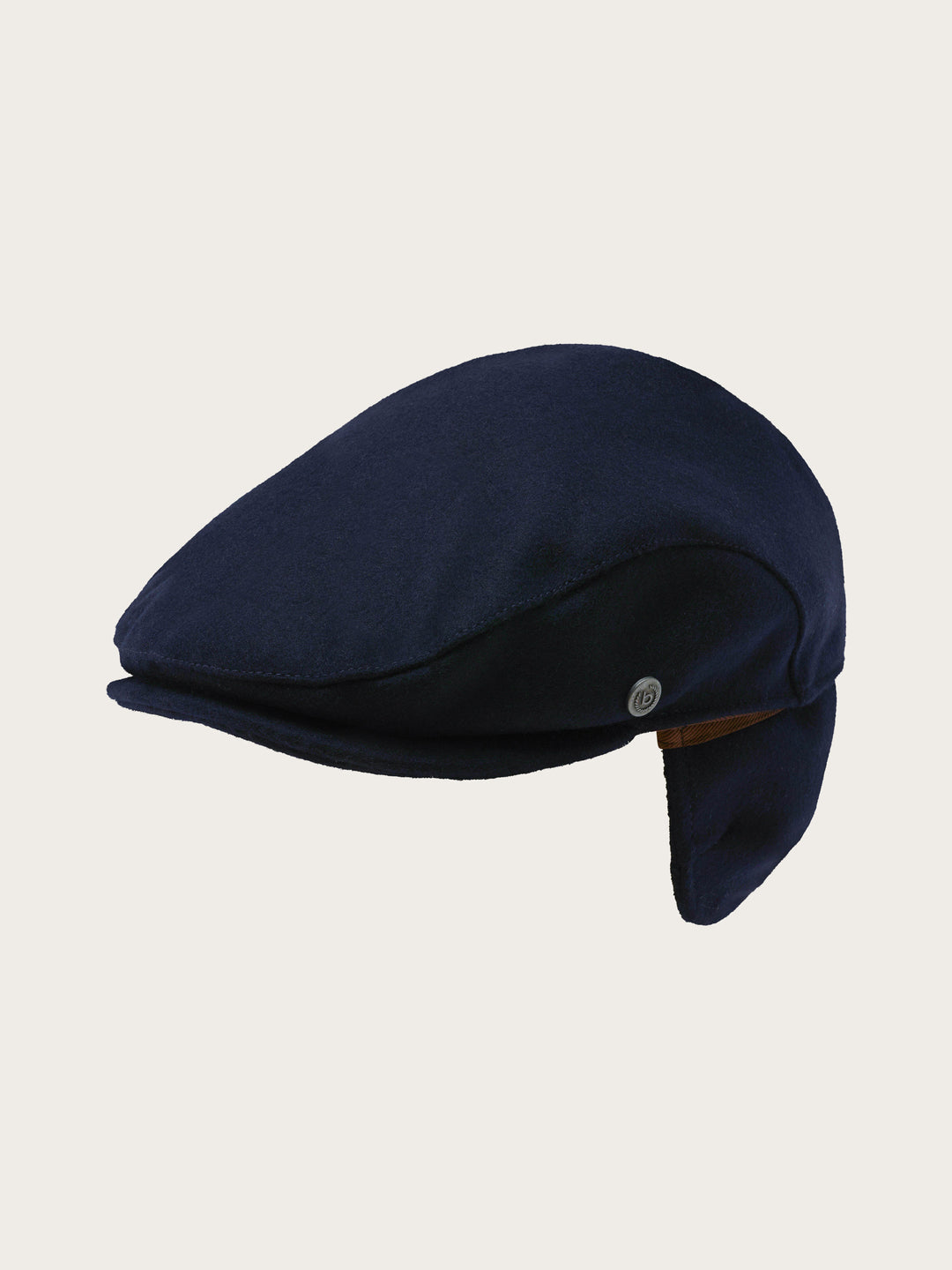 Winddichte, einfarbige bugatti Flatcap mit Ohrenklappen