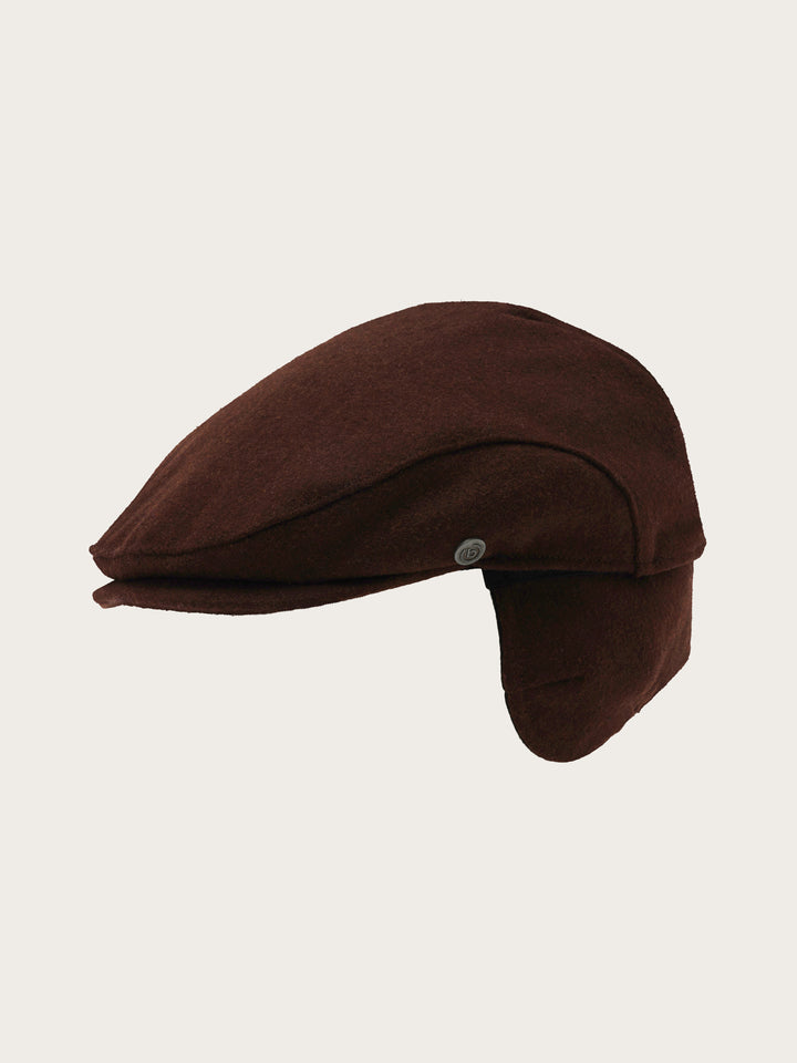 Winddichte, einfarbige bugatti Flatcap mit Ohrenklappen