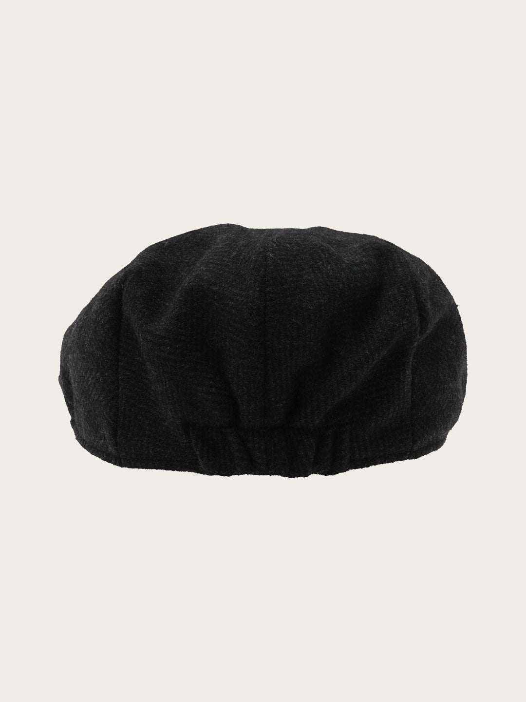 Melierte bugatti Flatcap mit Fischgrät-Design in Wollmischung