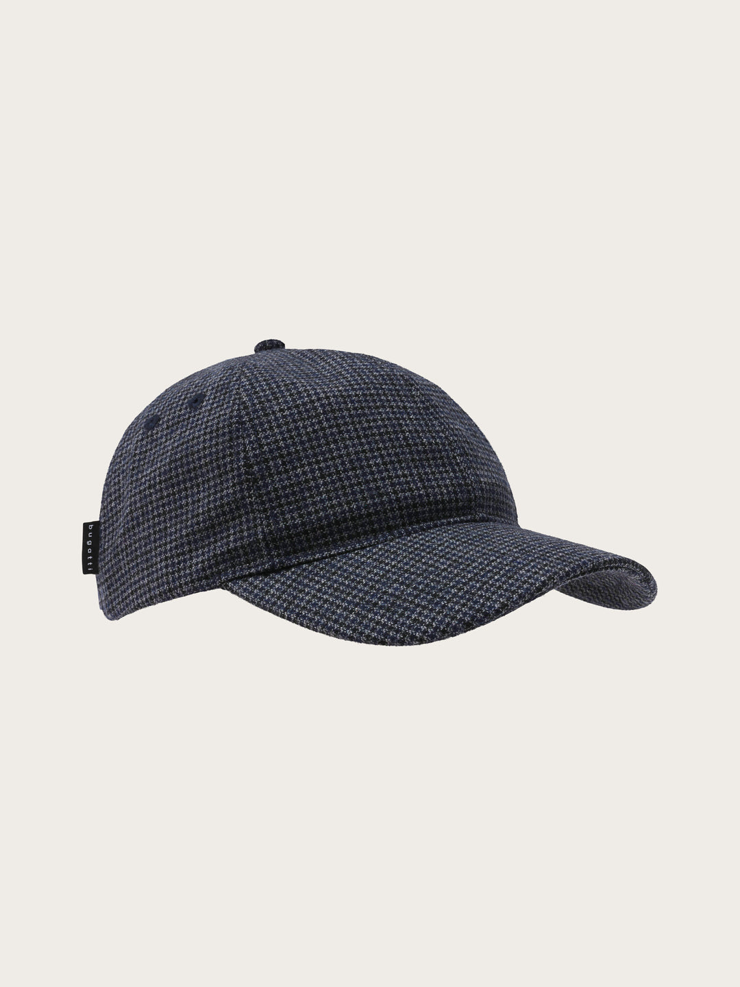 bugatti Basecap mit klassischem Glencheck-Karo in Wollmischung