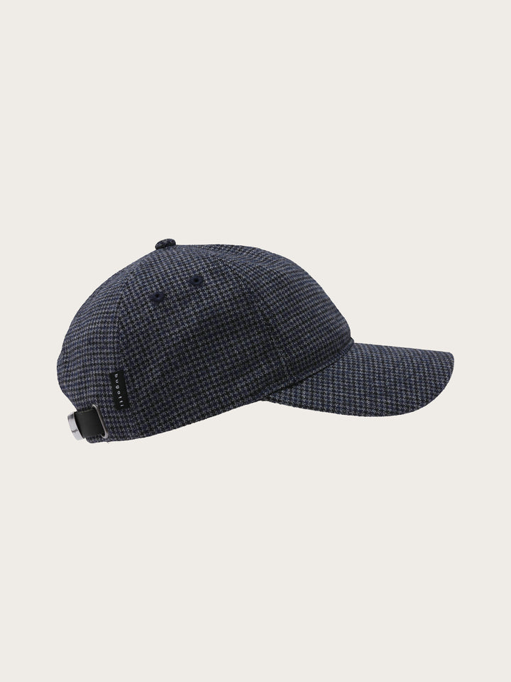 bugatti Basecap mit klassischem Glencheck-Karo in Wollmischung