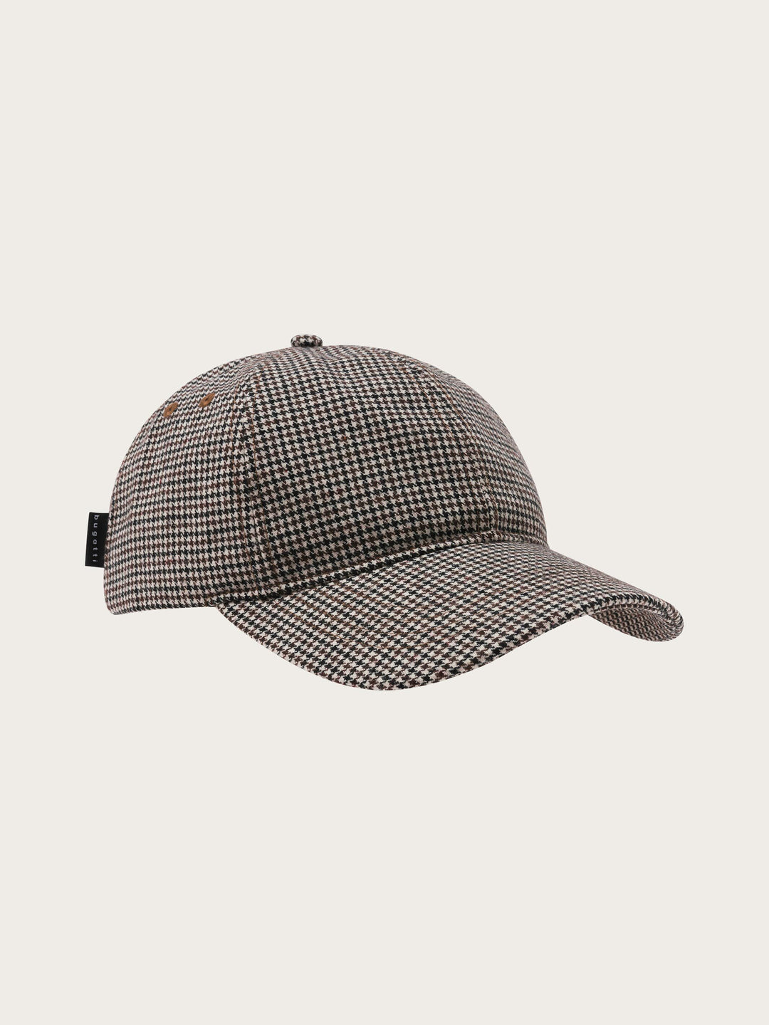 bugatti Basecap mit klassischem Glencheck-Karo in Wollmischung