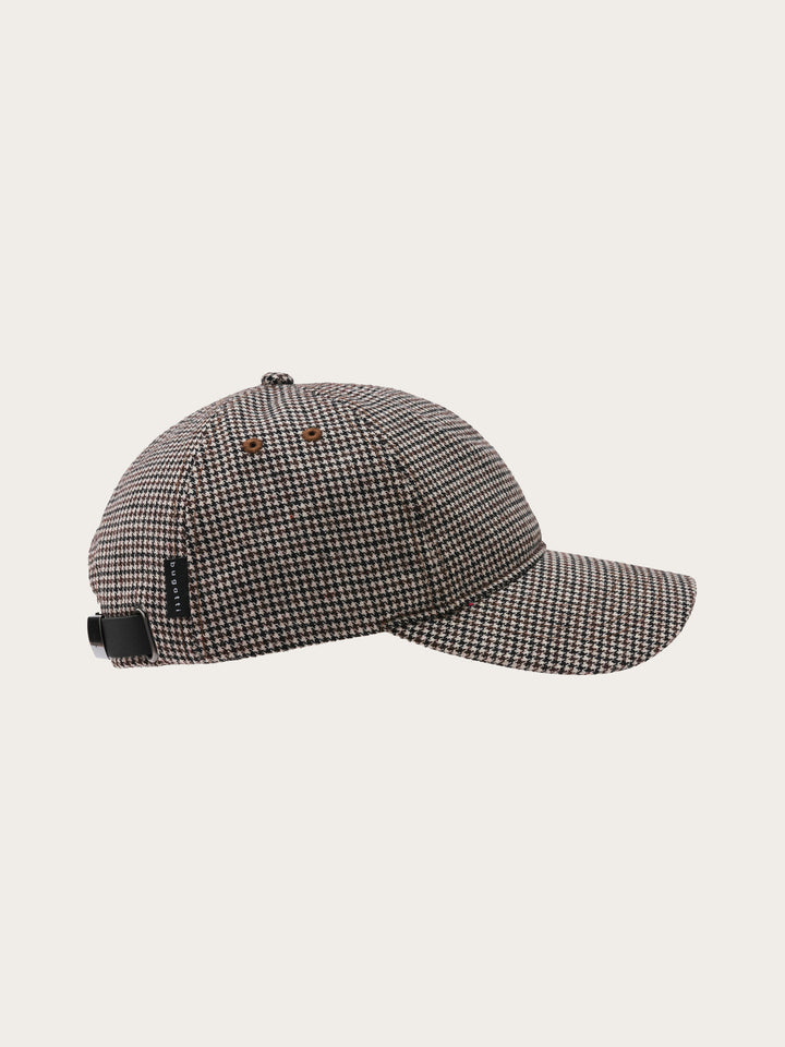 bugatti Basecap mit klassischem Glencheck-Karo in Wollmischung