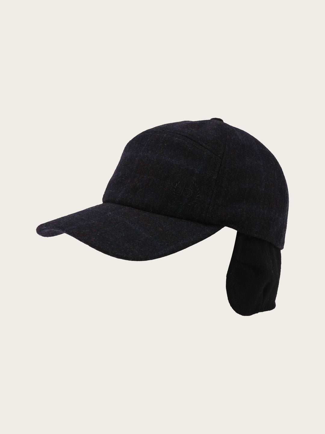 Winddichte bugatti Basecap mit Karo-Design und Ohrenklappen