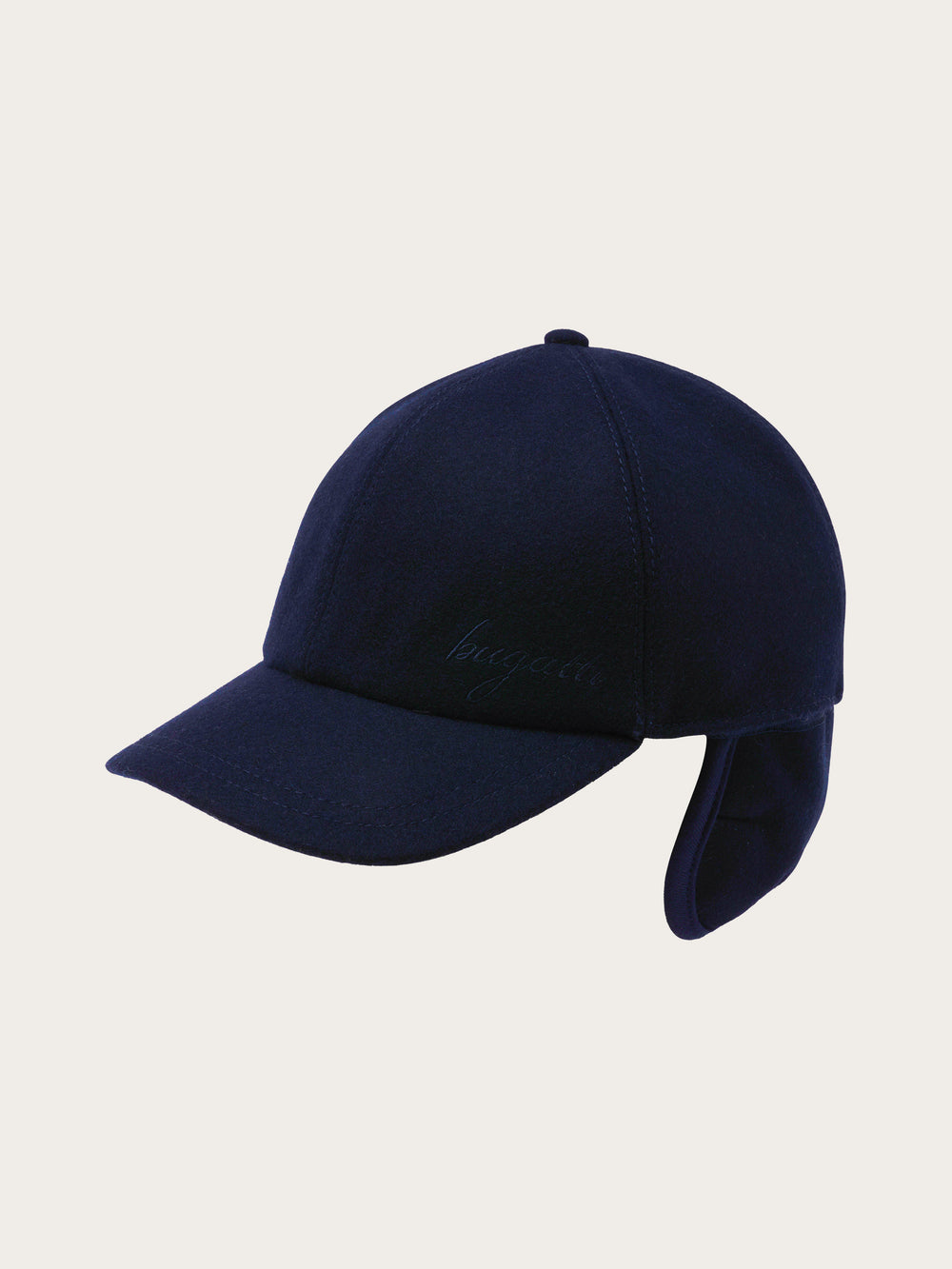 Winddichte, einfarbige bugatti Basecap mit Ohrenklappen