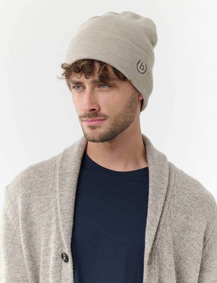 Einfarbige bugatti Beanie mit breitem Rand