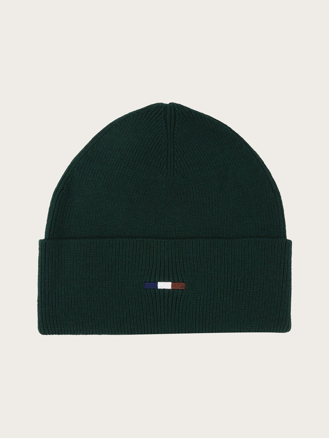 Einfarbige Beanie mit gestickter bugatti-Flag