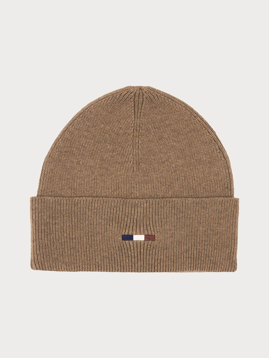 Einfarbige Beanie mit gestickter bugatti-Flag