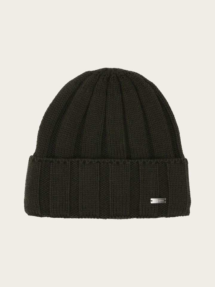 Einfarbige bugatti Beanie mit Fleece-Fütterung
