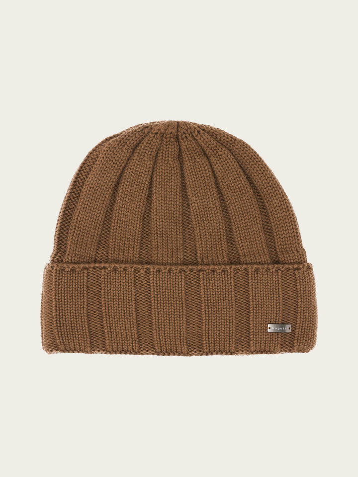 Einfarbige bugatti Beanie mit Fleece-Fütterung